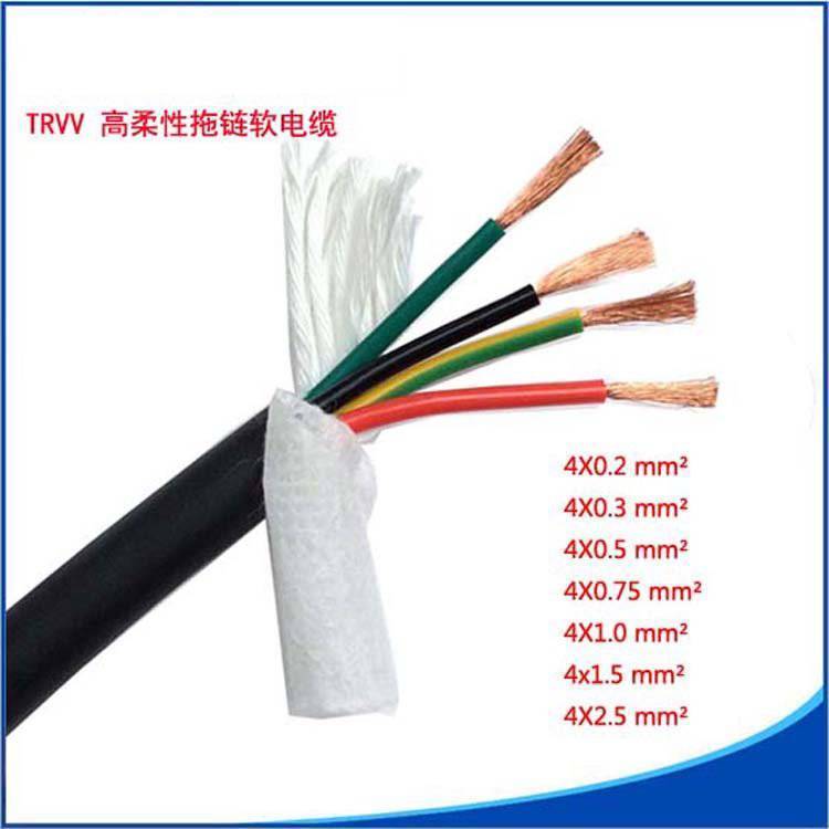 耐油抗拉耐折彎TRVV 4×2.5/4.0平方高柔性拖鏈電纜 工業(yè)動(dòng)力與控制系統(tǒng)的堅(jiān)韌脈絡(luò)